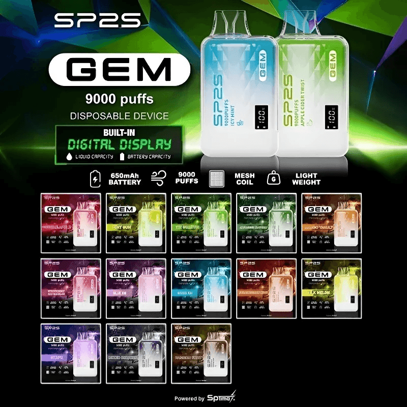 SP2S GEM 9000口拋棄式電子煙｜16款口味現貨台灣速發